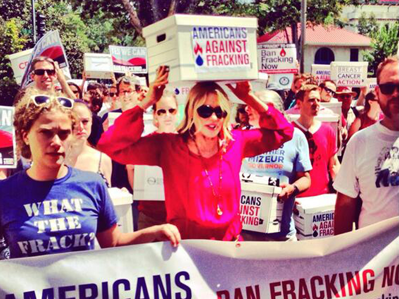 Marching against Fracking: Daryl Hannah
